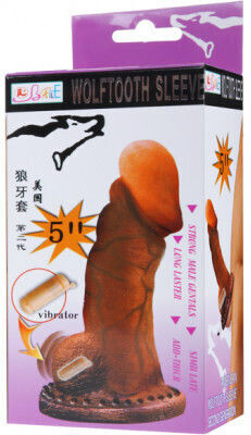 Baile Fleshwhite Realistic Manșon Pentru Penis Extensie De Penis Maro 13.3cm