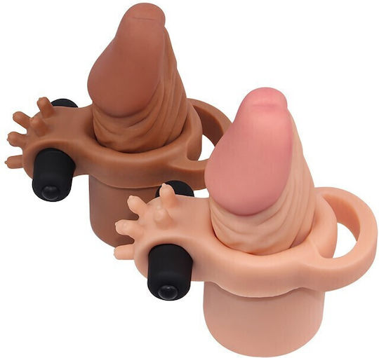 Lovetoy Pleasure X-tender Series Vibrating Penis Sleeve Προέκταση Πέους με Δόνηση Flesh 19cm