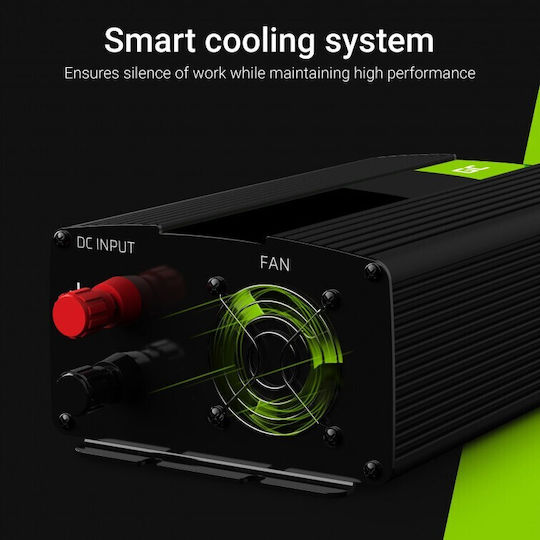 Green Cell Invertor Auto Modificat Sine Wave pentru Convertirea 12V DC în 230V AC cu 1xUSB
