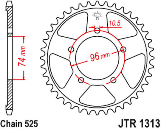JT Sprockets Pinion spate 42 Dinți pentru Honda CBR 400