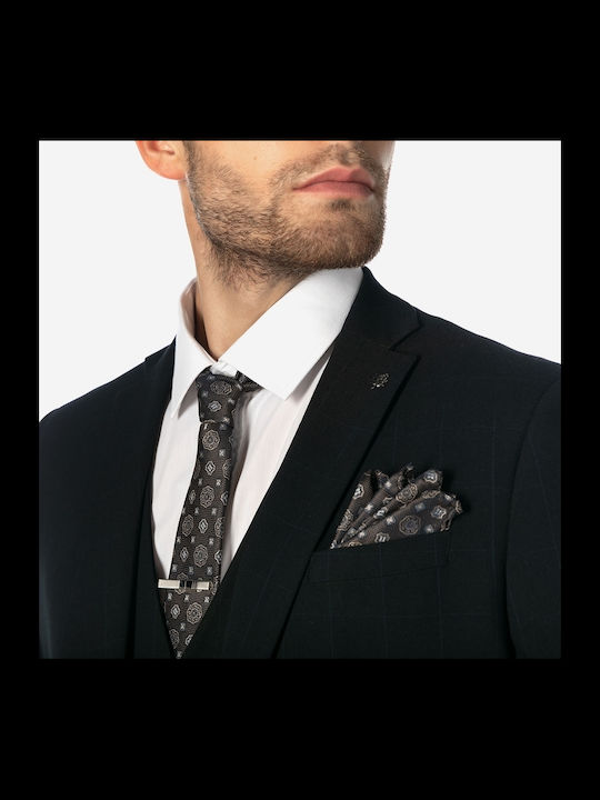 Men's Summer Suit with Vest Slim Fit Navy Blue
