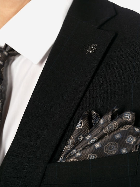 Men's Summer Suit with Vest Slim Fit Navy Blue