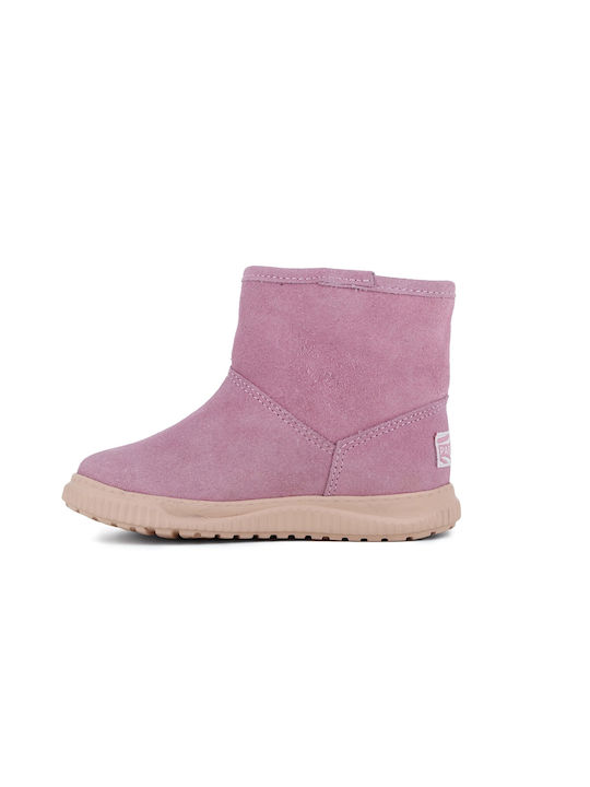 Pablosky Kids Suede Boots Pink