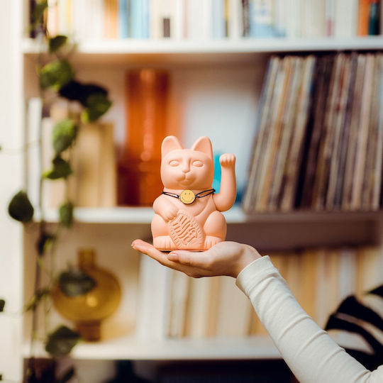 Donkey Decorative Cat made of Plastic Lucky Cat Smiley 8.5x10.5x15cm 1pcs