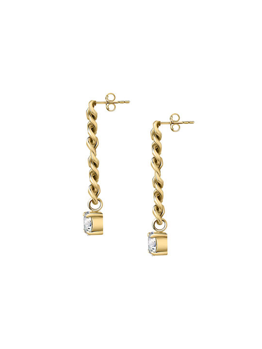 Morellato Earrings Pendants made of Steel Gold Plated with Stones