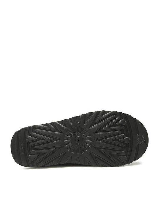 1129290 Men's Leather Slippers Black 1129290-BLK