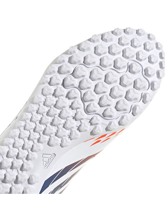 adidas Predator Edge.4 Football Shoes with Molded Cleats Cloud White / Solar Yellow / Power Blue