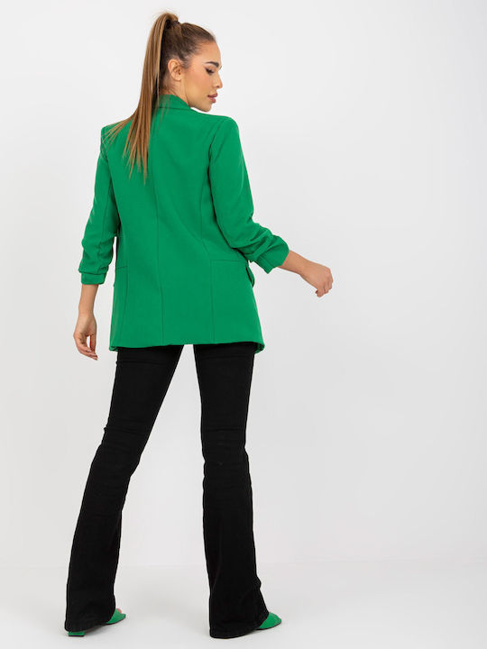 Och Bella Lung Blazer pentru femei Sacou Verde