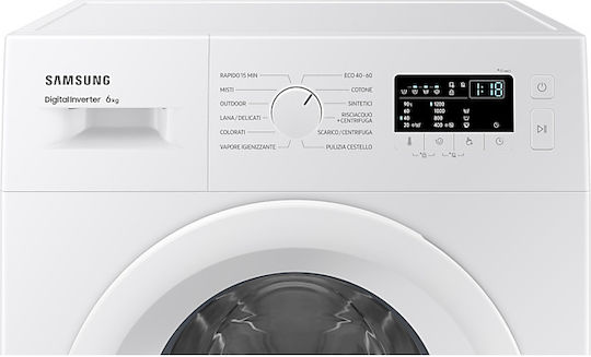 Samsung Πλυντήριο Ρούχων 6kg 1200 Στροφών Digital Inverter WW60A3120WE/ET