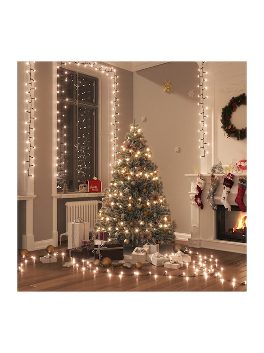 Compact Christmas LED Light Warm White 30m vidaXL