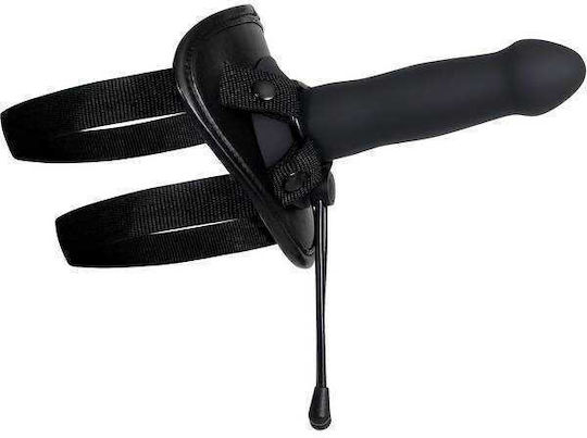 Evolved Novelties Heavenly Harness με Dildo 8.4cm και Δόνηση σε Μαύρο Χρώμα