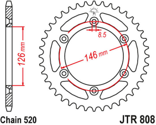 JT Sprockets Hinteres Ritzel 41 Zähne für Suzuki DRZ 400SM 2005-2010