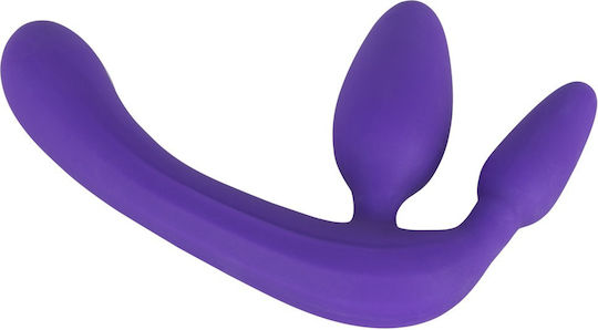 You2Toys Strapless Strap-On Triple Teaser Strapless Strap On με Τριπλό Dildo 20cm σε Μωβ Χρώμα