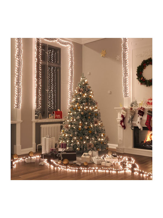 Cluster Christmas LED Light Warm White 20m vidaXL