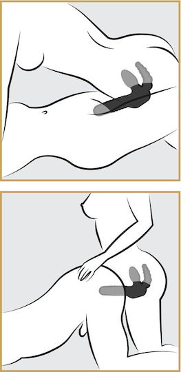 Pipedream Fetish Fantasy Series Strapless Strap-On Strapless Strap On με Τριπλό Dildo 18cm σε Μαύρο Χρώμα