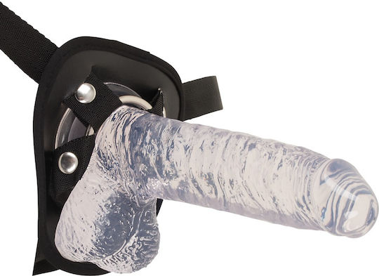 Nanma Invisible Hunter Gurtzeug mit Dildo 18cm in Transparent Farbe