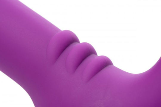 Strap U Royal Revolver Vibrating Strap On Strapless Strap On with Dildo 22cm with Vibration in Purple Color