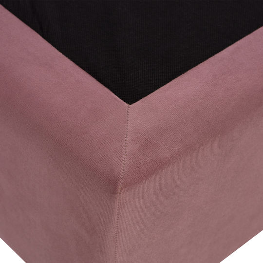 Milo Double Bed Upholstered with Fabric Sapio Apple for Mattress 120x200cm