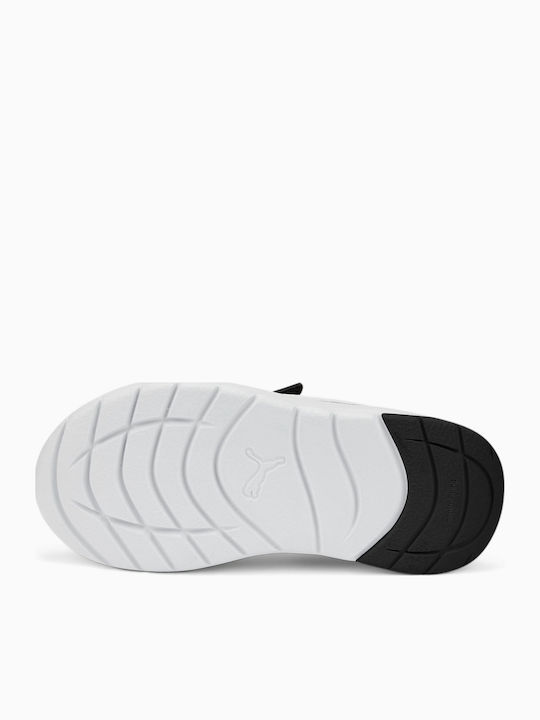 Evolve Run Mesh Kids Sports Shoes Running with Hoop & Loop Closure Black