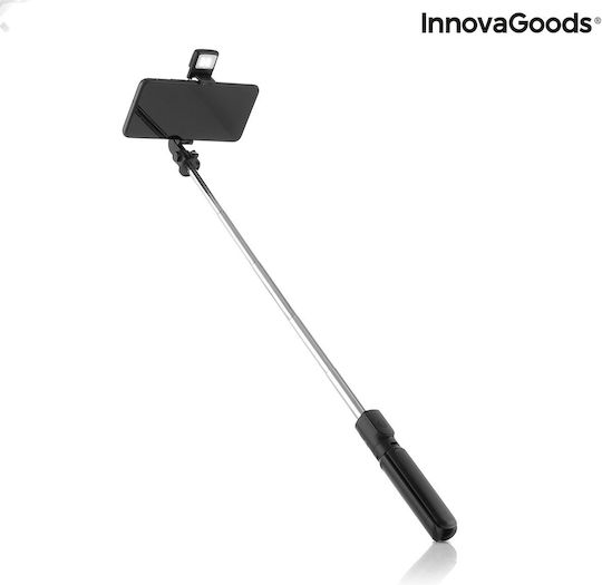 InnovaGoods Tridiex Selfie Stick Cell Phone Tripod Bluetooth with Lighting Black