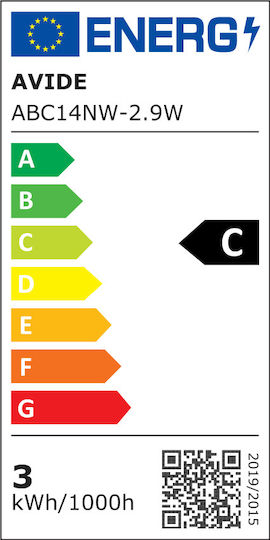 Avide ABC14NW-2.9W LED крушка 2.9W 103mm за фасунга E14 и форма C37 Неутрално бяло 470лм