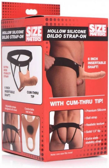 XR Hollow Silicone Dildo Strap-on Harness με Dildo στο χρώμα του δέρματος