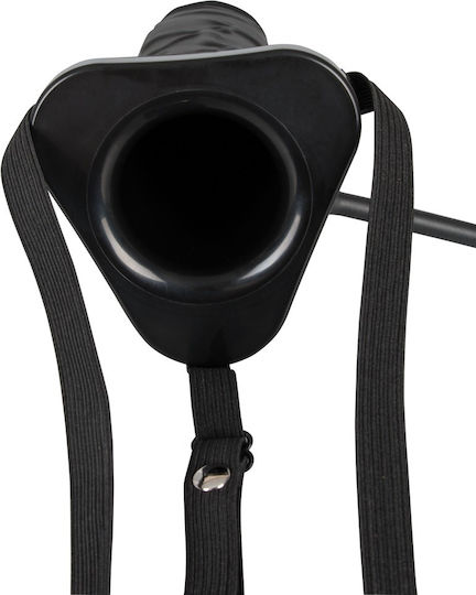 You2Toys Inflatable Strap-On Арсенал с Единично Дилдо 18.5см в Черен цвят