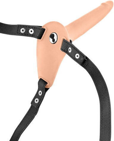 Fetish Tentation Fetish Tentation Harness with Dildo 15.5cm and Vibration in skin color