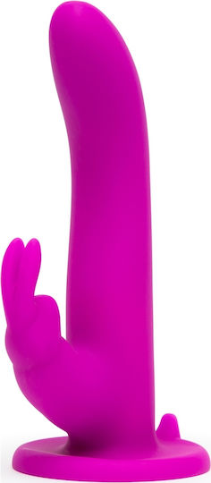 Happy Rabbit Rechargeable Vibrating Strap On Harness Set Harness με Dildo σε Μωβ Χρώμα