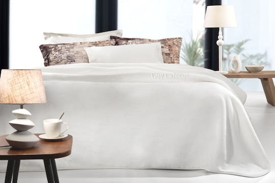 Guy Laroche Smooth Velvet Double Blanket 220x240cm Natural