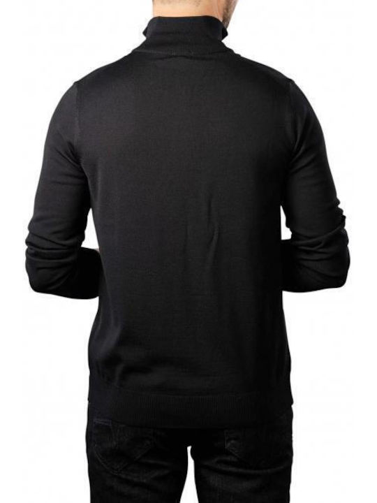 Joop! Dario Men's Long Sleeve Sweater with Zipper Black