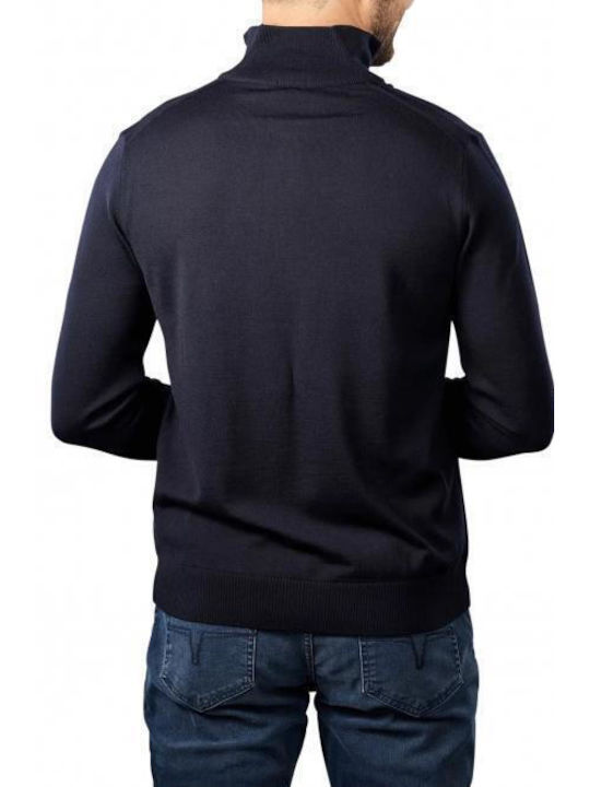 Joop! Dario Men's Long Sleeve Blouse with Zipper Navy Blue