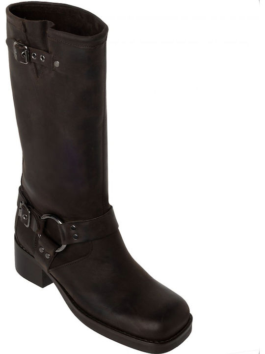 Leather Women's Boots Brown