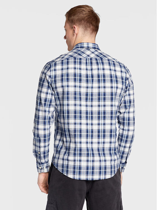 Lee Men's Shirt Long Sleeve Checked Blue