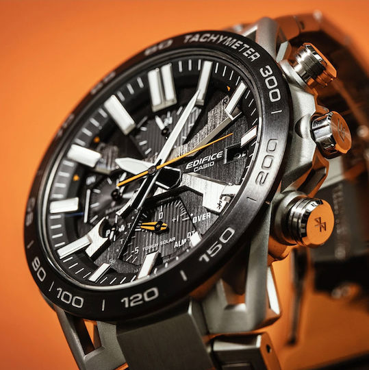Casio EQB-2000DB-1AER Solar Stainless Steel 56mm Smartwatch (Ασημί)
