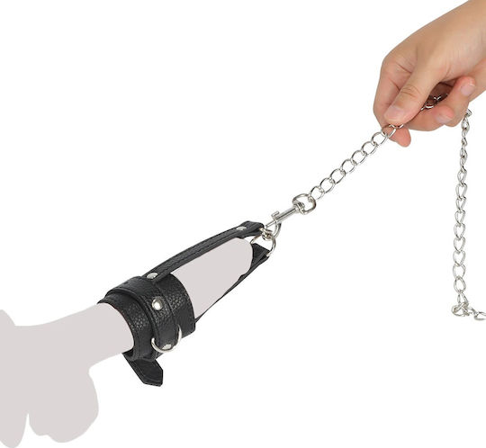 Naughty Toys Cock Ring Schwanz Leder Black