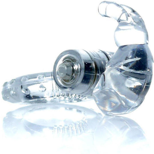 Boss Series Met Rabbit Vibrating Cock Ring Clear