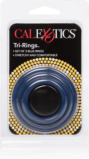 Calexotics Tri Rings Set of 3 Blue