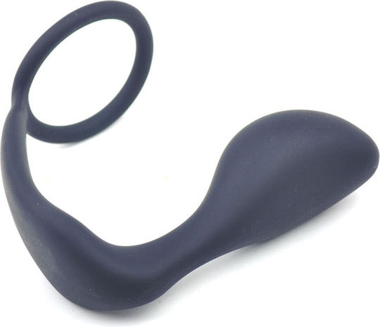 Passion Labs Assgasm Penisring aus Silikon mit Analplug Schwarz