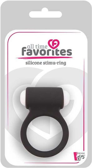 Dream Toys Lit Up Silicone Stimu Ring 3 Δαχτυλίδι Πέους Σιλικόνης Μαύρο