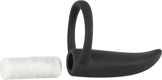 You2Toys Black Velvet Vibrating Cock Ring Cock Negru