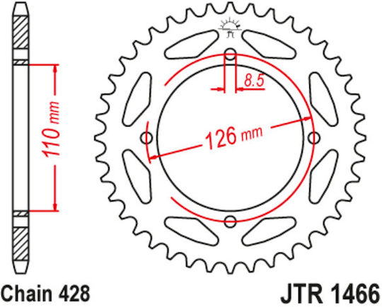 JT Sprockets Заден зъбен колело 47 Зъби за Kawasaki КХ