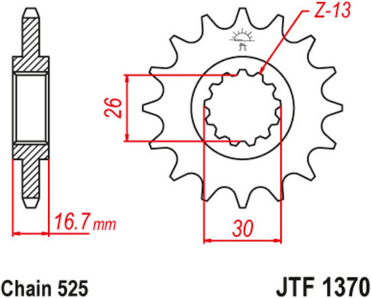 JT Sprockets Front Sprocket 15 Teeth for Honda XL 1000V Varadero
