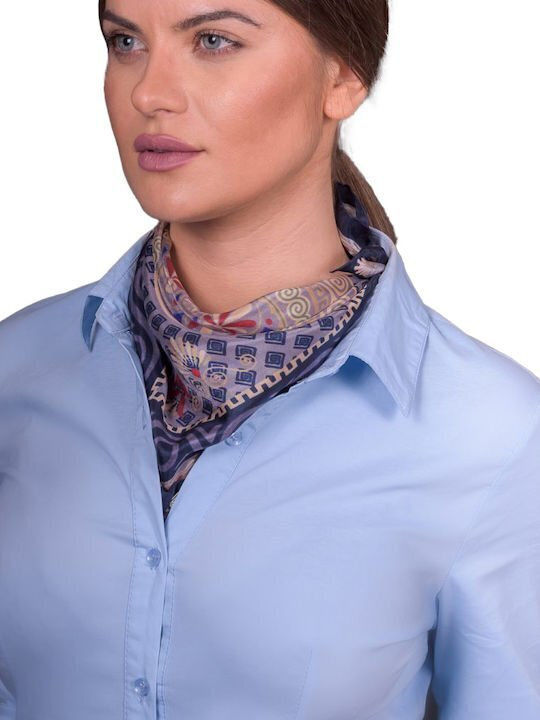 Kalfas Luxury Silk Women's Silk Scarf Purple