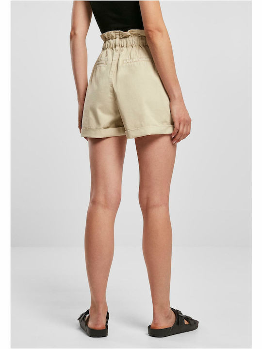 Women's High-waisted Shorts Beige