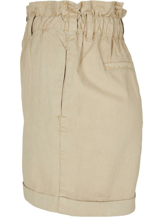 Women's High-waisted Shorts Beige