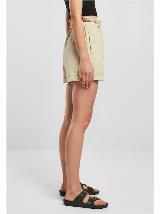Women's High-waisted Shorts Beige