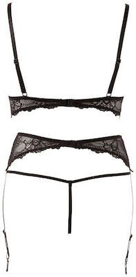 Cottelli Collection Abierta Fina Bra Suspender Set