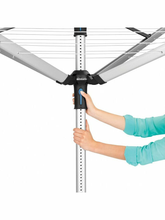 Brabantia Lift-O-Matic Rotary Dryer Advance 60 Μέτρων Πτυσσόμενη Απλώστρα Δαπέδου από Μέταλλο