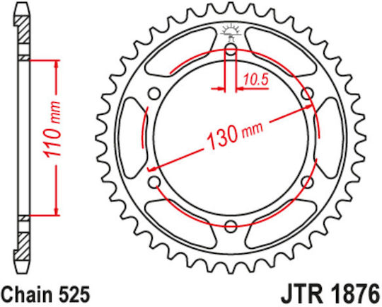 JT Sprockets Rear Sprocket 45 Teeth for Yamaha MT-09 2009